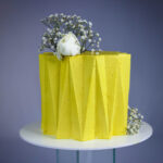 Origami cake em buttercream